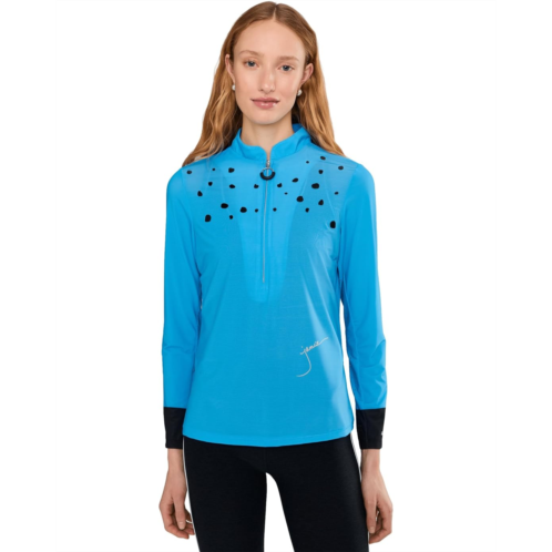 Womens Jamie Sadock Raindrops Print Long Sleeve Sunsense Top