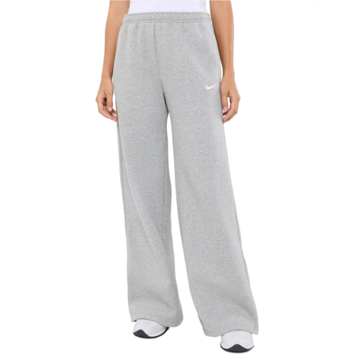 Womens Nike Studio Fleece Midweight Mid-Rise Standard Wide Leg Pants