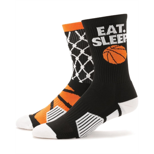 Kids ChalkTalk SPORTS Basketball Woven Mid-Calf Sock Set - Net (Little Kid/Big Kid/Adult)