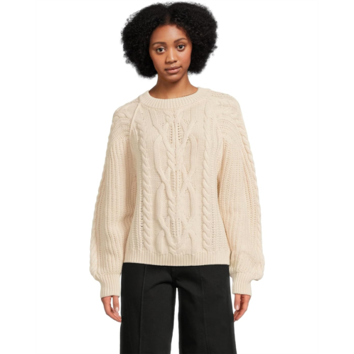 Womens Free People Frankie Cable Sweater