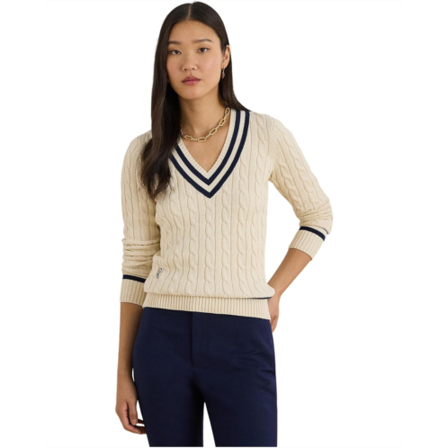 POLO RALPH LAUREN Cable-Knit Cotton Cricket Sweater