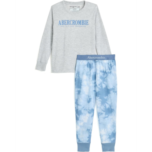 Boys abercrombie kids Long Sleeve Tee and Printed Joggers Sleep Set (Big Kid)