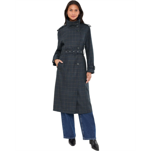 Womens Avec Les Filles Funnel Neck Slouchy Trench Coat