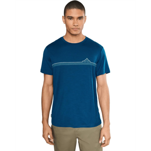 Mens Icebreaker Merino 150 Tech Lite Short Sleeve Tee Range Stripes