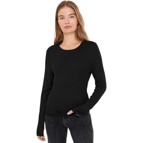 Womens Michael Stars Finn Cropped Crew Neck