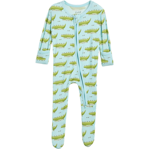 Kids Kickee Pants Kids Print Footie with 2 Way Zipper (Infant)
