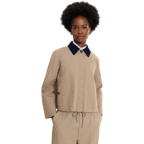 Womens NICZOE Cord Collar Twill Jacket
