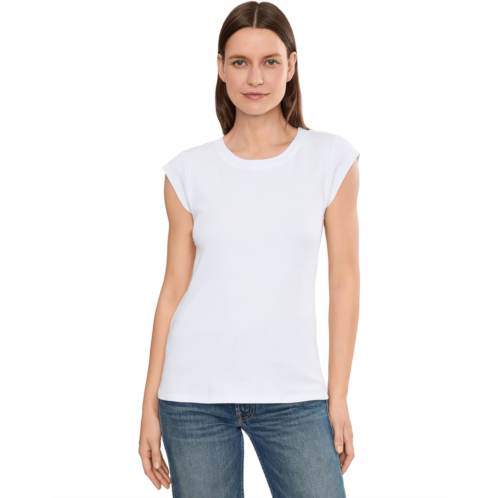 Womens Mod-o-doc Cap Sleeve Open Crew Neck Tee