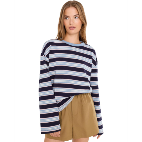 Womens Faherty Sunwashed Long Sleeve Retro Tee
