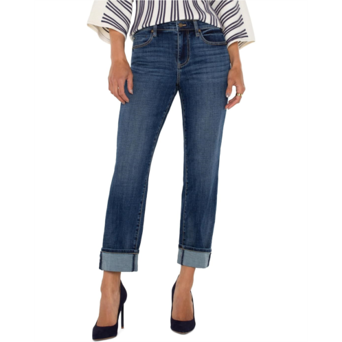 Womens Liverpool Los Angeles Petite Marley Girlfriend Cuffed Jeans
