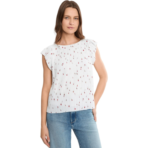 Liverpool Los Angeles Flutter Sleeve Boat Neck Knit Top