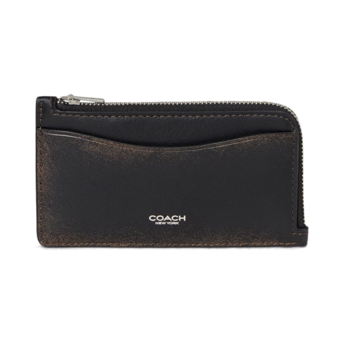 COACH New York Zip Card Case In Loved Leather