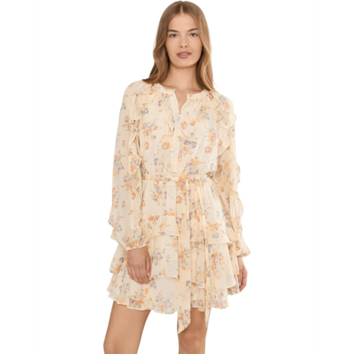 POLO Ralph Lauren Womens Lauren Ralph Lauren Petite Floral Ruffle-Trim Tiered Dress