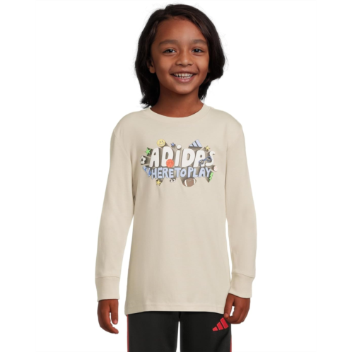 adidas Kids Long Sleeve Adi Expression Tee (Toddler/Little Kid)