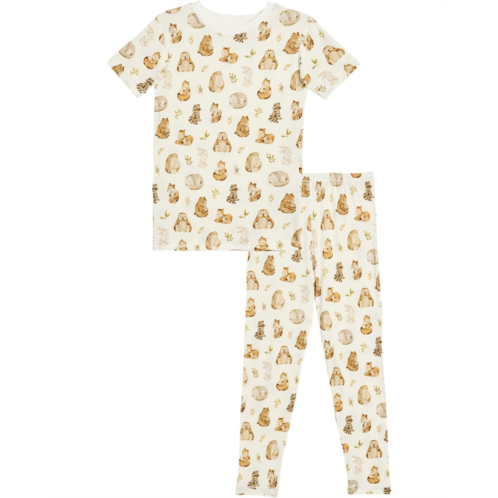 Kids Kickee Pants Kids Print Short Sleeve Pajama Set (Big Kid)