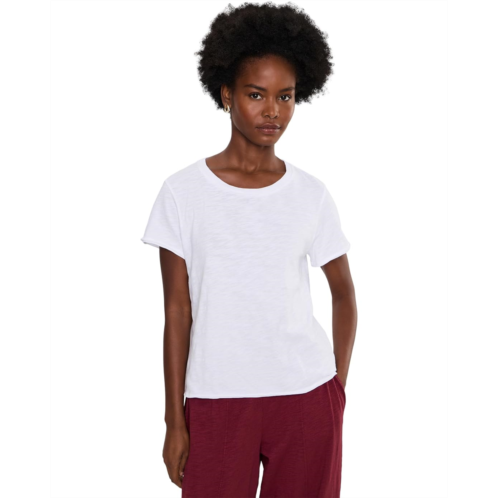Womens Elliott Lauren Garment Dye Tee Short Sleeve with Rib Trim