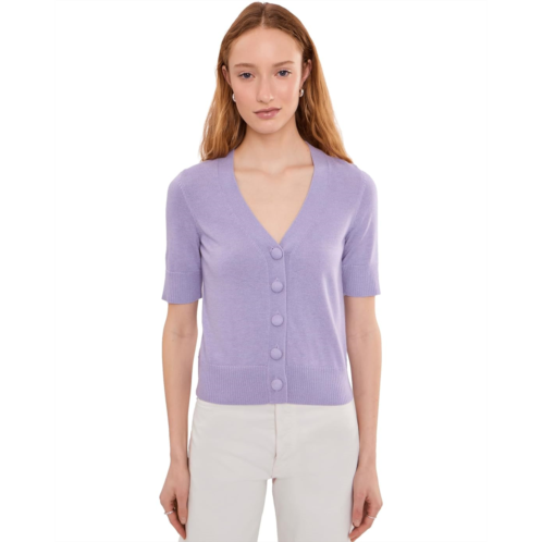 Womens CeCe Short Sleeve Button Front Cardigan