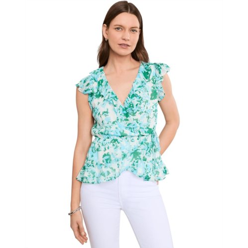 CeCe Ruffle Tie Wrap Top