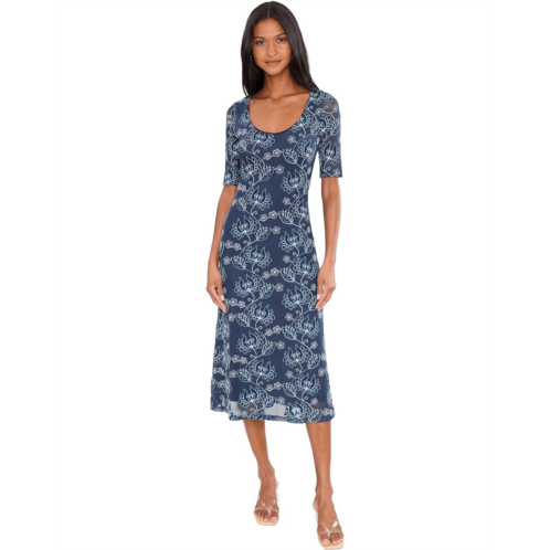 Womens Johnny Was Maya Mesh Midi Dress - Luna Meadows