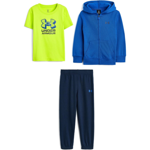 Boys Under Armour Kids Three-Piece Full Zip Hoodie Tee Set (Toddler)