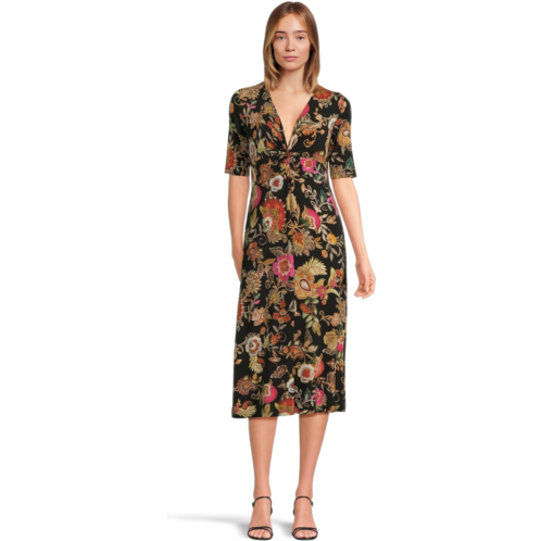 Johnny Was The Janie Favorite Twist Front Midi Swing Dress- L