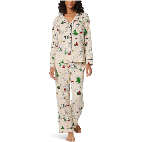 Bedhead PJs Peanuts Long Sleeve Classic Cotton Knit Pajama Set