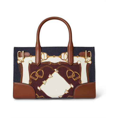 POLO RALPH LAUREN Lauren Ralph Lauren Belting-Print Small Devyn Tote Bag