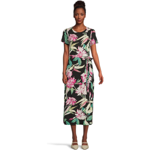 Tommy Bahama Twilight Bloom Short Sleeve Midi Dress