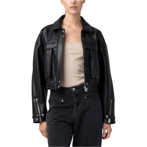 Blank NYC Epic Moment Leather Bomber Jacket
