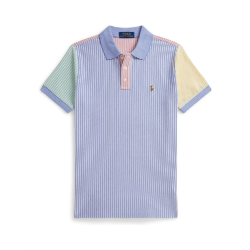 Polo Ralph Lauren Kids Striped Oxford Mesh Polo Shirt (Big Kid)