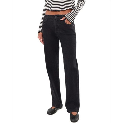 Womens KUT from the Kloth Avery High-Rise Straight Leg In Black