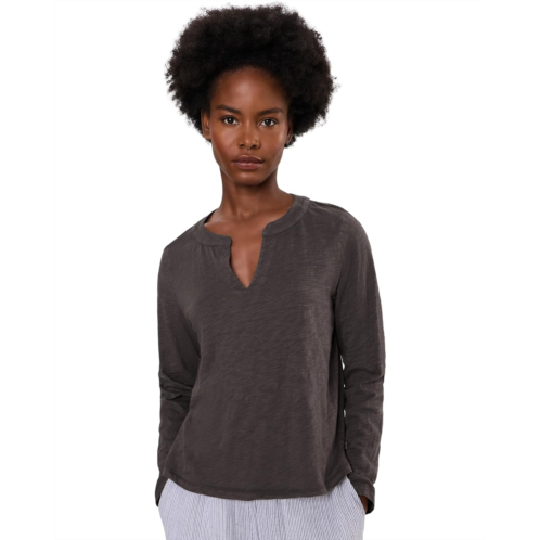 Womens Mod-o-doc Long Sleeve Mandarin Split Neck Top