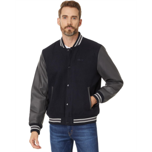 Mens Levis Wool Blend Mixed Media Varsity Jacket
