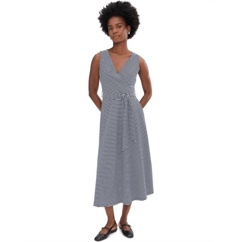 PACT Fit-and-Flare Easy V-Neck Dress