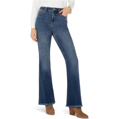 Liverpool Los Angeles Hannah High-rise Flare Jeans W/ Fray Hem