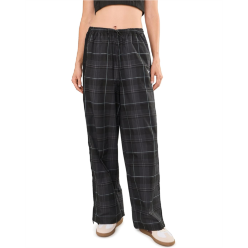 Womens PUMA T7 Relaxed Tartan Woven Pants