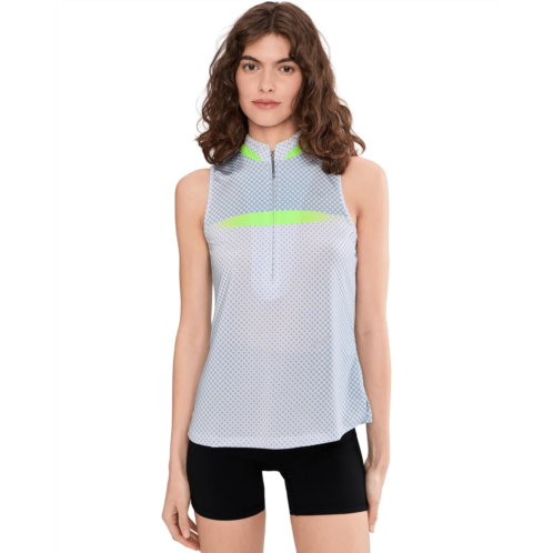 Jamie Sadock Optic Dot Print Sleeveless Top