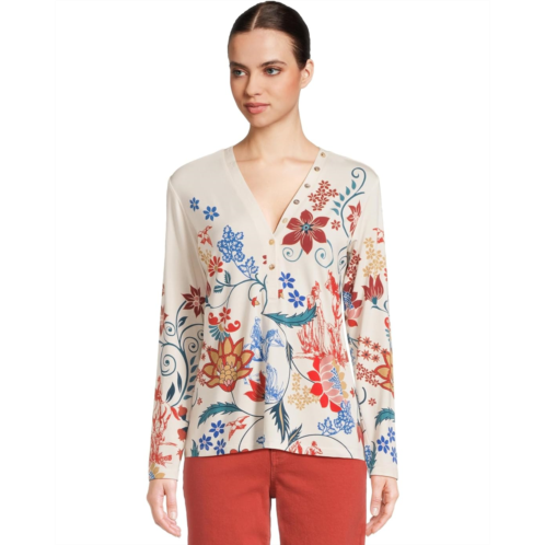 Johnny Was The Janie Favorite Long Sleeve Button Henley