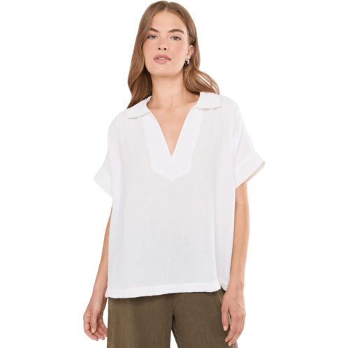 Womens Faherty Dune Cotton Gauze Zoe Top