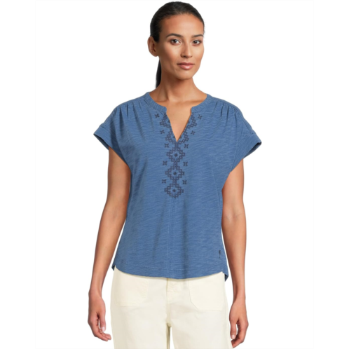 Womens Tommy Bahama Dani Jersey Cross Stitch Tee