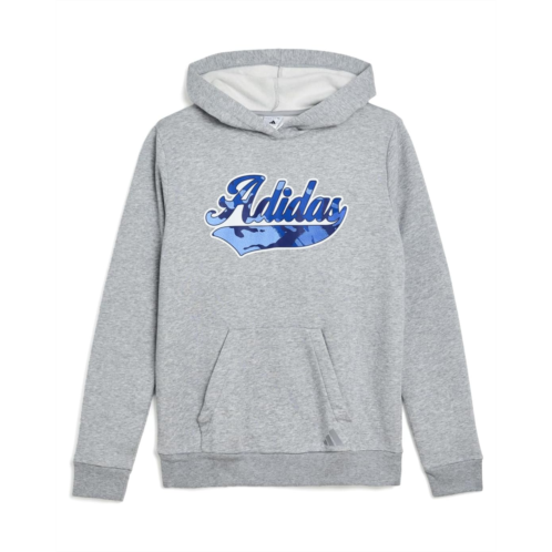 Adidas Kids Graphic Heather Fleece Hooded Pullover (Big Kid)