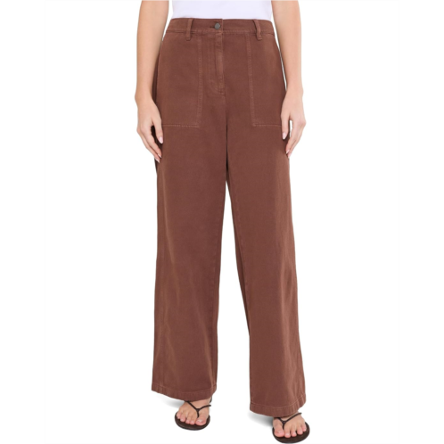 Eileen Fisher Garment Dyed Utility Cotton High-Waisted Pants