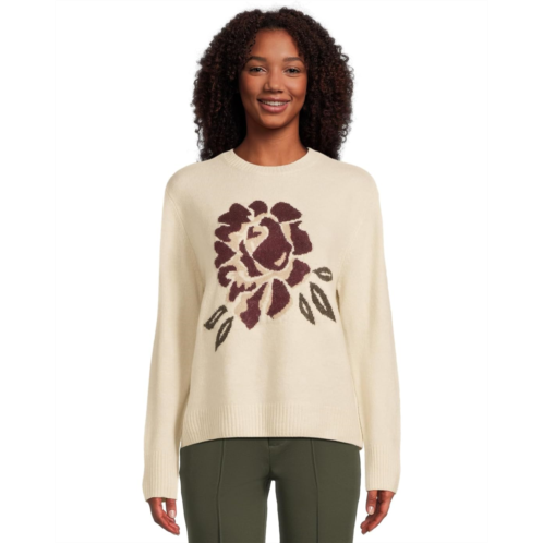 Womens Vince Camuto Rose Crew Neck Pullover