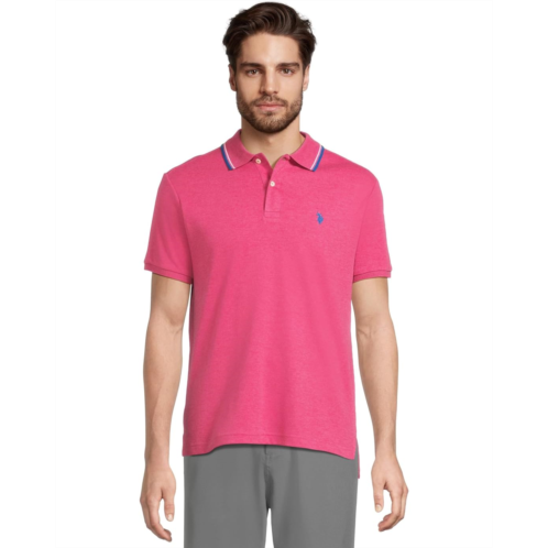 U.S. Polo ASSN. Slim Fit Tipped Interlock Knit Polo