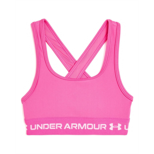 Girls Under Armour Kids Crossback Mid-Impact Sports Bra (Big Kids)