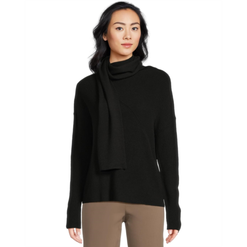 Elliott Lauren Its a Wrap - Long Sleeve Relax Sweater with attached Scarf