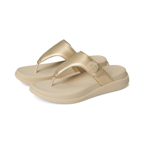 Womens FitFlop F-Mode Go Beadie-Button Adj Flatform Toe/Post Sandals