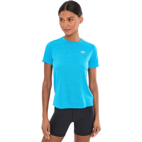 Womens New Balance Athletics T-Shirt Heather