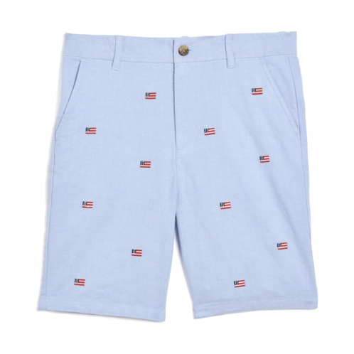 Boys Janie and Jack Embroidered Flag Shorts (Infant/Toddler/Little Kid/Big Kid)