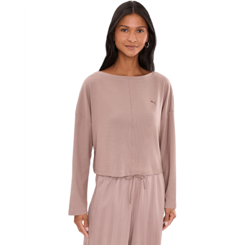 PUMA Cloudspun Ribbed Slouchy Long Sleeve Tee